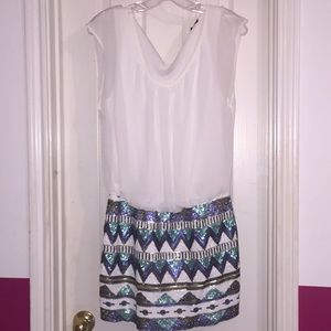 Skirt and blouse built in dress